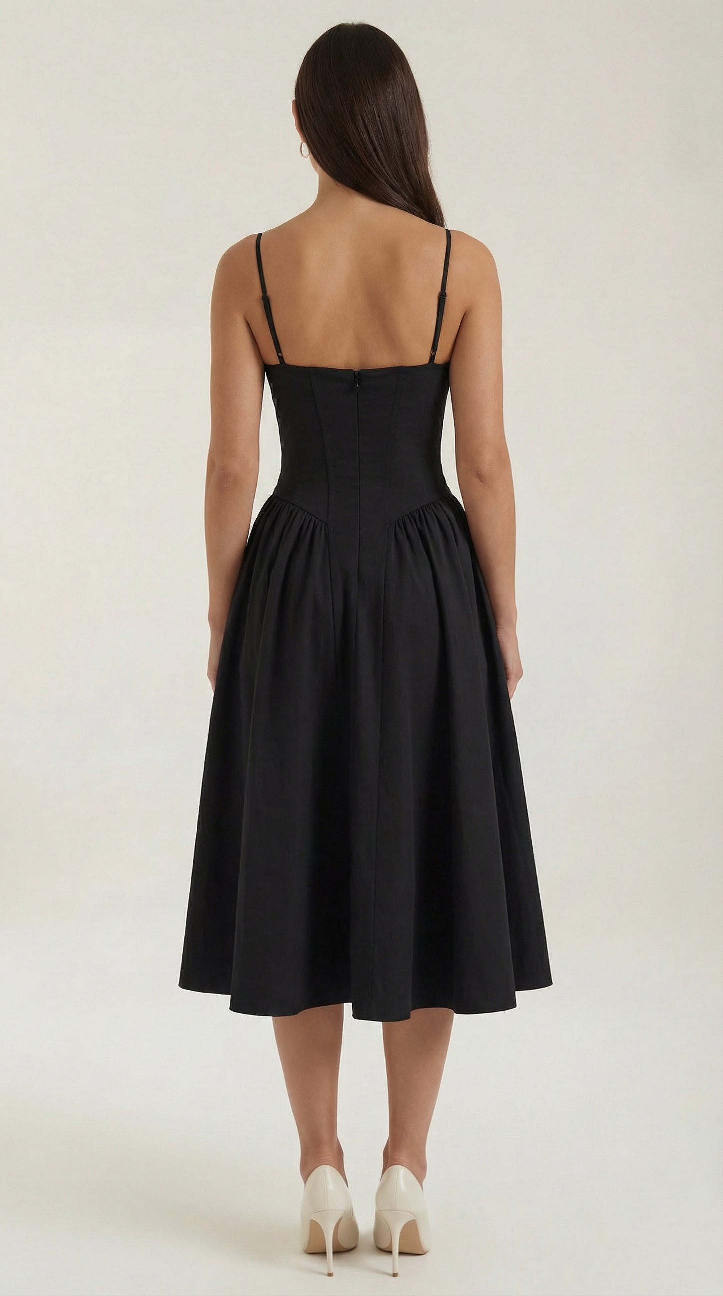 Corset Midi Dress in Elegant Fabric - Perfect for Formal Events and Special Occasions